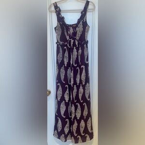 Tory Burch Purple Paisley Print Maxi Dress - size 2